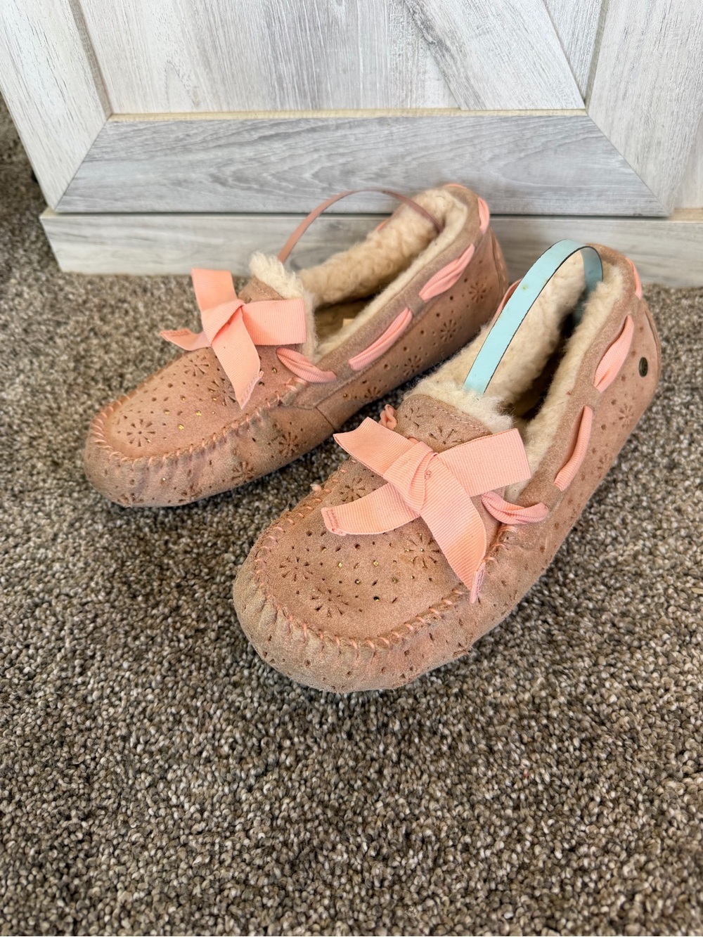 UGG Cream Shearling-Lined Slip-On